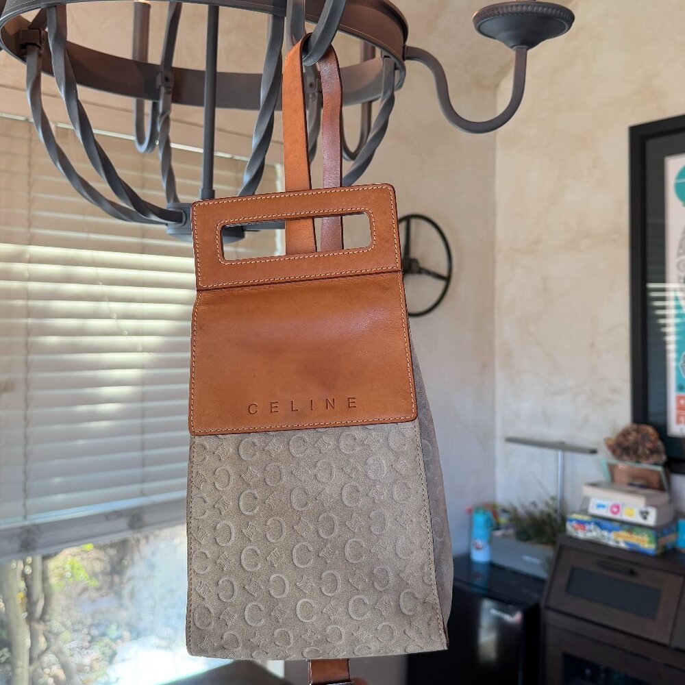 Celine Brown and Gray Shoulder Bag